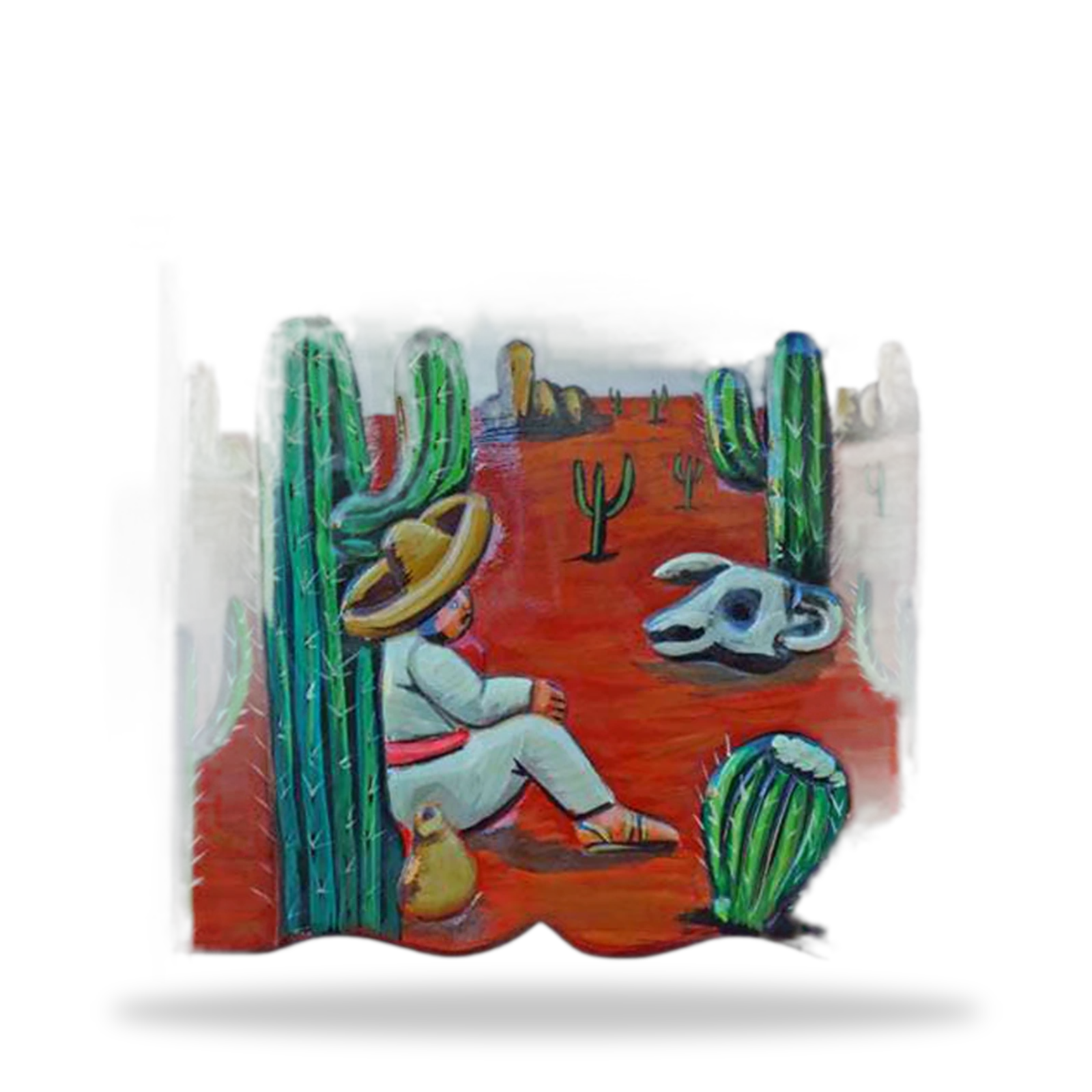 Cactus y Aldeano miniatura